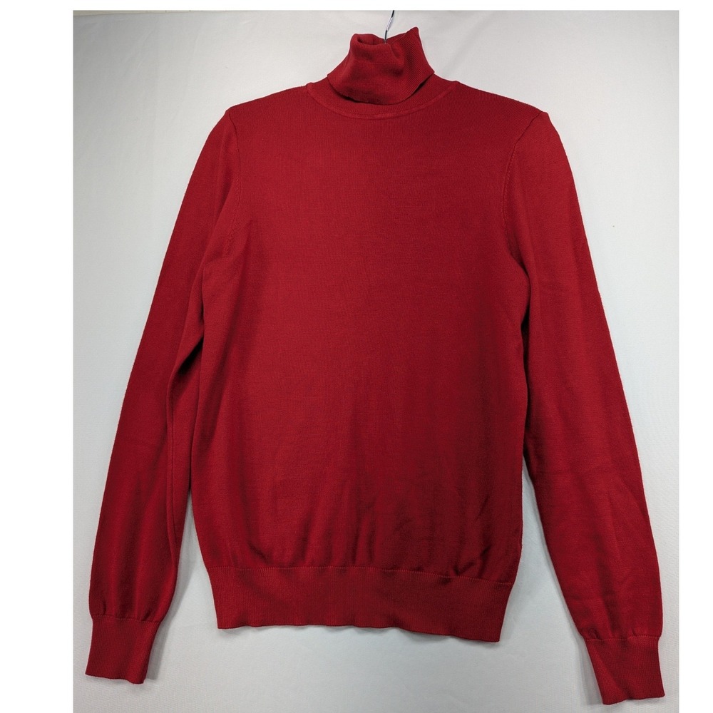 Carolyn Taylor Red Turtleneck Sweater Womens XL Long Sleeve Rayon Blend Knit